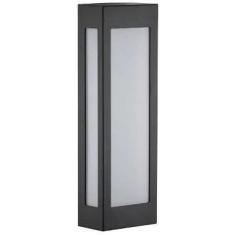 Kit 3 Arandela Externa Quintal 40Cm E-27 Preto Retangular