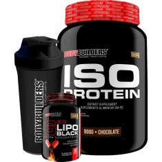 Kit Whey Iso Protein 900g + 6 Six Lipo Blck 60 caps + Coqueteleira - Bodybuilders-Unissex