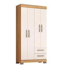 Guarda-roupa Solteiro Nt 6010 - Freijó / Off White - Notável