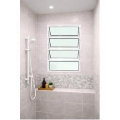 Vitro Basculante Alumínio Branco 1 Seção 80X40 Brecorimo