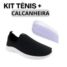 Kit Tênis Meia Ortopédico Calce Fácil Casual + Calcanheira Anti Impact