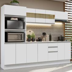 Armário de Cozinha Completa 100% MDF 250cm Smart Madesa 01