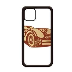 Vermelho marrom clássico contorno de carros para iPhone 12 Pro Max capa para Apple Mini Mobile Case