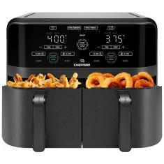 Fritadeira Elétrica Airfryer com 2 Cestos de 3L e Painel de Controle Digital, 110V 1700W, CHEFMAN, Preto