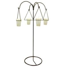 Castiçal 4 velas brancas 65 cm Candelabro centro de mesa - Velitas (r)