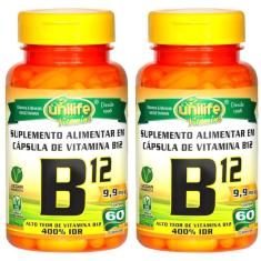 Vitamina B12 Cobalamina Vegana 60 Cáps De 450Mg Kit Com 2