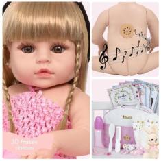 Boneca Bebê Reborn Coelhinha 46cm Vinil Siliconado - Cegonha Reborn Do