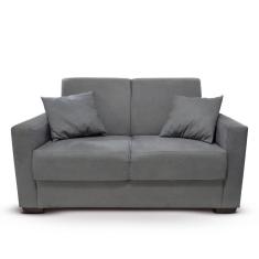 Sofá 2 Lugares Sala De Estar Recepção Suede Cecilia Cinza