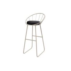 Banqueta Alta Champanhe Sunset Estofada Macio Decor Industrial Colorid