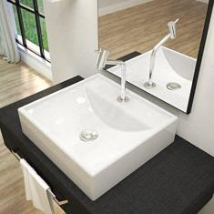 Kit Cuba Q39 com Torneira Pratika 1060 Metal e Válvula Click 1 Pol. Sifão Pvc e Flexível Compace Branca