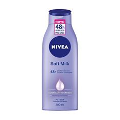 NIVEA Loção Hidratante Desodorante Soft Milk 400ml - Hidratação para pele seca, com textura leve e sensação de suavidade que deixa a pele macia, cheirosa e hidratada por 48h