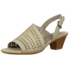 Easy Street Sandália feminina Goldie Dress casual com recortes de salto, Cinza, 6.5 2W US