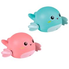 Brinquedo de Banho Baleia que Nada Divertido Infantil Bebê Azul Rosa - Buba