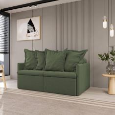 Sofá Retrátil e Reclinável 3 Lugares 180cm Dália Cabecasa Madeiramadeira Verde