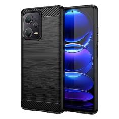 Capa de celular para Xiaomi Redmi Note12 Pro Plus, fibra de carbono refinada, anti-queda, anti-impressões digitais, proteção total