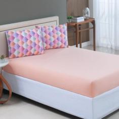 Jogo de Lençol Queen Estampado 100% Algodão com Elástico Malha Macia 0