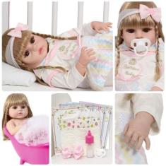 Boneca Grande Bebe Reborn Linda e Charmosa Barbie - Cegonha Reborn Dol