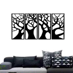 Quadro Decorativo Árvore Galhos 6Mm Vazado - Mdf