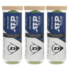 Bola de Tênis Dunlop ATP - Pack com 3 tubos
