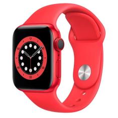 Apple Watch Series 6 Vermelho, 40mm, GPS + Celular, com Pulseira Esportiva Vermelha