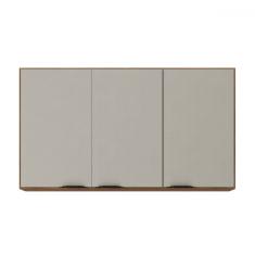 Armário Aéreo Cozinha Firenze 120cm 3 Portas Amêndola/Nude - Demóbile