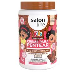 Creme para Pentear Chocolate Kids Cachinhos Nutridos 1kg - Salon Line