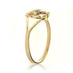 Anel de Ouro Pequeno Coração 18k Tricolor - Meu Anel, 14