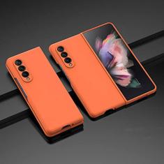 Capa de celular dobrável rígida e fina para PC para Samsung Galaxy Z Fold 4 5 Fold4 5G Fold5 Fold3 Fold2 Fold 3 2 Capas anti-queda, laranja, para Samsung Z Fold 2