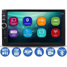 Central Multimídia 7 Mp5 Espelha Bluetooth Fm Usb Sd Aux - First-optio