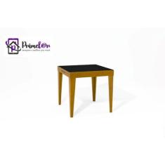 Mesa De Jantar Extensível 0.80 a 1.60 Com Vidro Pés Madeira Tock - LOJ