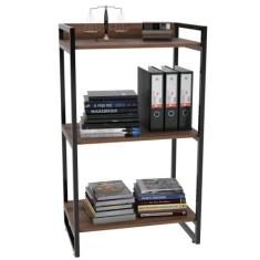 Estante Multiuso 3 Prateleiras Escritório Estilo Industrial Form 104x6