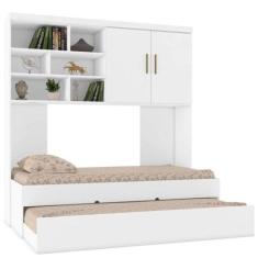 Quarto Infantil Chiara Completo com Cama de Solteiro, Cama Auxiliar - 