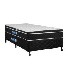 Cama Box + Colchão Netsono Solteiro Class One Face Molas Pocket 120x20