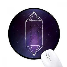 DIYthinker Tapete de mouse Crystal Universe Sky Star Fantasy desktop escritório tapete redondo para computador