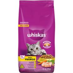 Ração Whiskas Frango para Gatos Adultos - 2,7 Kg