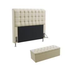 Kit Cabeceira Estofada Decorativa Para Cama Box Rana 160 Para Cama Que