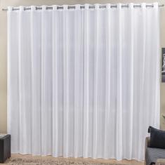 Cortina 4 Mts Sala Quarto Escritório Ráfia para Varão Baratissima Branca