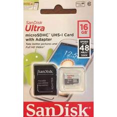 SanDisk Cartão micro SDHC Ultra SDSQUNB-016G-GN3MN 16GB 48MB/s UHS-I Classe 10