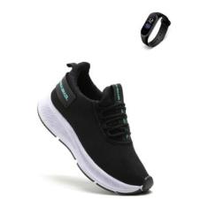 Kit Tênis Feminino Esportivo super leve + relógio Amanda Brazil-Unissex