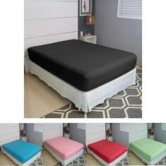 Lençol Avulso Queen Malha 100% Algodão Liso Com Elástico - Cozzilar, P