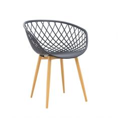 Cadeira Com Braços Polipropileno Clarice Rivatti Preto