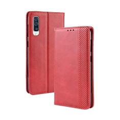 Capa para Samsung Galaxy A70, capa flip carteira de couro para Samsung Galaxy A70, capa magnética retrô para celular, capa carteira de telefone com compartimentos para cartões