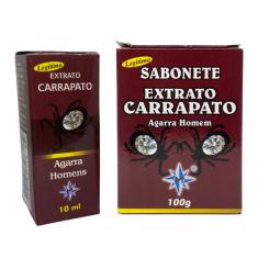Kit Atrativo Óleo Carrapato Agarra Homens 10 ml + Sabonete