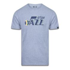 Camiseta Manga Curta Nba Utah Jazz Marinho Mescla Cinza New Era