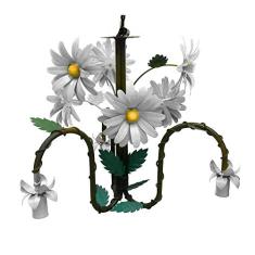 Luminária de Ferro para Teto Rústica com Flores Varias Cores para Sala de Estar