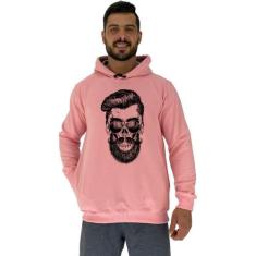 Blusa Moletom Tradicional Com Touca MXD Conceito Caveira Hipster, G, M