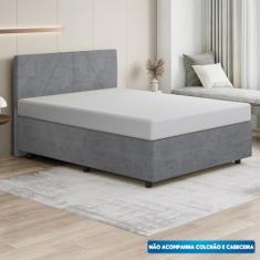 Base Cama Box Casal Veludo - SkyBox