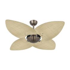 Ventilador de Teto Dormamu Bronze Office 4 Pás Palmae Natural 220V, 22