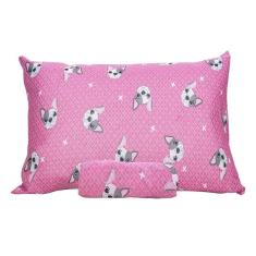 Jogo De Lençol Infantil Solteiro 2 Peças Portallar Bulldog Francês