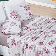 Jogo De Lençol Queen Avere 200 Fios Estampado 4 Peças Lilac